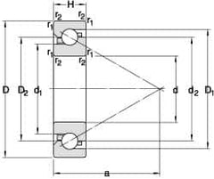 SKF - Radial Ball Bearings; Type: Angular Contact ; Style: Open ; Bore Diameter (mm): 40.00 ; Outside Diameter (mm): 80.00 ; Width (mm): 18.00 ; Flange Type: Without Flange - Exact Industrial Supply