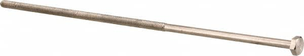 Value Collection - 1/4-20 UNC, 10" Length Under Head Hex Head Cap Screw - Partially Threaded, Grade 18-8 Stainless Steel, Uncoated, 7/16" Hex - A1 Tooling