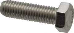 Value Collection - 1/2-13 UNC, 1-3/4" Length Under Head Hex Head Cap Screw - Fully Threaded, Grade 316 Stainless Steel, Uncoated, 3/4" Hex - A1 Tooling