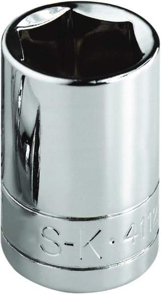 SK - 1-3/8", 1/2" Drive, Standard Hand Socket - 6 Points, Steel, Chrome Finish - A1 Tooling