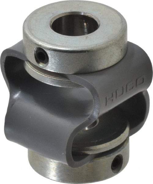 Huco - 5/16" Max Bore Diam, Flexible Flex P Double Loop Coupling - 27mm OD, Polyurethane - A1 Tooling