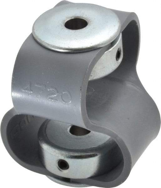 Huco - 1/4" Max Bore Diam, Flexible Flex P Double Loop Coupling - 48mm OD, Polyurethane - A1 Tooling