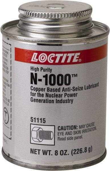 Loctite - 8 oz Brush Top Anti-Seize Lubricant - Copper, 1,800°F, Copper - A1 Tooling