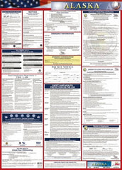 NMC - 24" Wide x 40" High Laminated Paper Labor Law Information Poster - Alaska Jurisdiction, 0.03" Thick, English - A1 Tooling