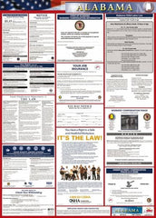 NMC - 24" Wide x 40" High Laminated Paper Labor Law Information Poster - Alabama Jurisdiction, 0.03" Thick, English - A1 Tooling