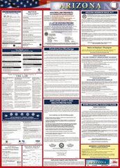 NMC - 24" Wide x 40" High Laminated Paper Labor Law Information Poster - Arizona Jurisdiction, 0.03" Thick, English - A1 Tooling