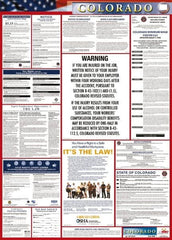 NMC - 24" Wide x 40" High Laminated Paper Labor Law Information Poster - Colorado Jurisdiction, 0.03" Thick, English - A1 Tooling