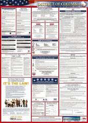 NMC - 24" Wide x 40" High Laminated Paper Labor Law Information Poster - District of Columbia Jurisdiction, 0.03" Thick, English - A1 Tooling