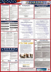 NMC - 24" Wide x 40" High Laminated Paper Labor Law Information Poster - Florida Jurisdiction, 0.03" Thick, English - A1 Tooling