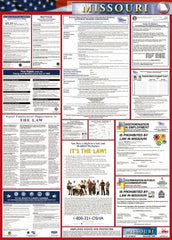 NMC - 24" Wide x 40" High Laminated Paper Labor Law Information Poster - Missouri Jurisdiction, 0.03" Thick, English - A1 Tooling