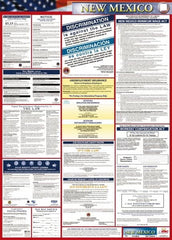 NMC - 24" Wide x 40" High Laminated Paper Labor Law Information Poster - New Mexico Jurisdiction, 0.03" Thick, English - A1 Tooling