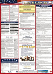 NMC - 24" Wide x 40" High Laminated Paper Labor Law Information Poster - South Dakota Jurisdiction, 0.03" Thick, English - A1 Tooling