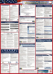 NMC - 24" Wide x 40" High Laminated Paper Labor Law Information Poster - Washington Jurisdiction, 0.03" Thick, English - A1 Tooling