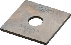 Mitutoyo - 0.06" Square Steel Gage Block - Accuracy Grade 0, Includes Certificate of Inspection - A1 Tooling