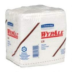 WypAll - L20 1/4 Fold General Purpose Wipes - Poly Pack, 12-1/2" x 12-1/2" Sheet Size, White - A1 Tooling