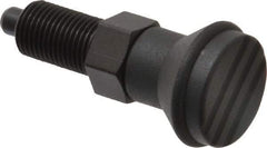 Gibraltar - M10x1, 15mm Thread Length, 5mm Plunger Diam, Knob Handle Indexing Plunger - Plunger Style A, 17mm Body Length, 47mm OAL, Steel - A1 Tooling