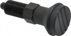 Gibraltar - M12x1.5, 17mm Thread Length, 6mm Plunger Diam, Knob Handle Indexing Plunger - Plunger Style A, 20mm Body Length, 56mm OAL, Steel - A1 Tooling