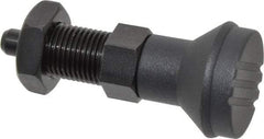 Gibraltar - M16x1.5, 23mm Thread Length, 8mm Plunger Diam, Knob Handle Indexing Plunger - Plunger Style B, 26mm Body Length, 74mm OAL, Steel - A1 Tooling