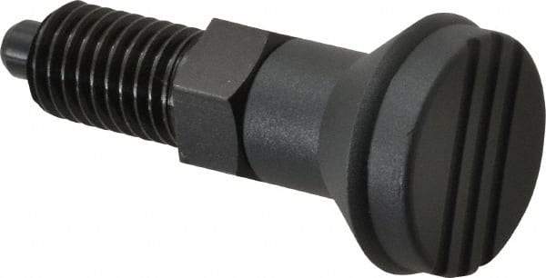 Gibraltar - 5/8-11, 23mm Thread Length, 8mm Plunger Diam, Knob Handle Indexing Plunger - Plunger Style A, 26mm Body Length, 74mm OAL, Steel - A1 Tooling