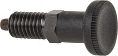 Gibraltar - 1/2-13, 17mm Thread Length, 6mm Plunger Diam, Knob Handle Indexing Plunger - Plunger Style A, 20mm Body Length, 56mm OAL, Steel - A1 Tooling