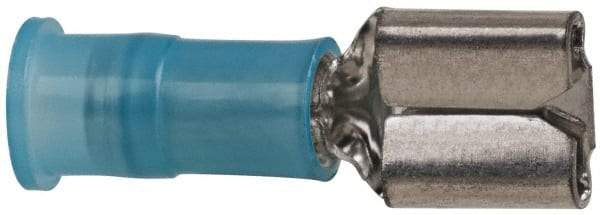 3M - 16 to 14 AWG, Nylon, Partially Insulated, Female Wire Disconnect - 1/4 Inch Wide Tab, Blue, RoHS 2011/65/EU Compliant - A1 Tooling