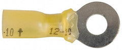 3M - 12-10 AWG Partially Insulated Crimp Connection Circular Ring Terminal - 1/4" Stud, Copper Contact - A1 Tooling