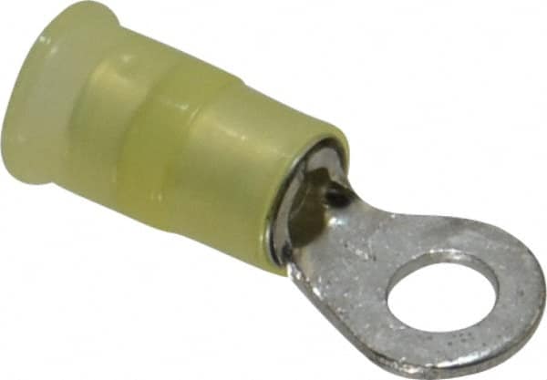 3M - 12-10 AWG Partially Insulated Crimp Connection Circular Ring Terminal - #10 Stud, Copper Contact - A1 Tooling