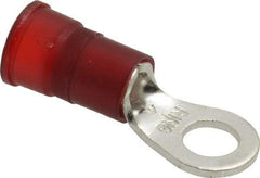 3M - 8-8 AWG Partially Insulated Crimp Connection Circular Ring Terminal - 1/4" Stud, Copper Contact - A1 Tooling