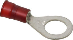 3M - 8 AWG Partially Insulated Crimp Connection Circular Ring Terminal - 1/2" Stud, Copper Contact - A1 Tooling