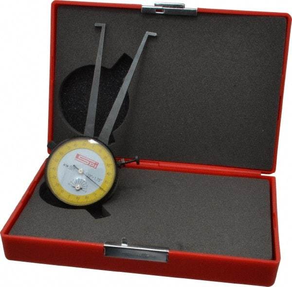 SPI - 3/4 to 1-3/4" Inside Dial Caliper Gage - 0.001" Graduation, 0.038mm Accuracy, 3-1/4" Leg Length, Ball Contact Points - A1 Tooling