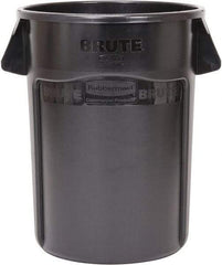 Rubbermaid - 44 Gal Black Round Trash Can - Polyethylene, 31-1/2" High - A1 Tooling