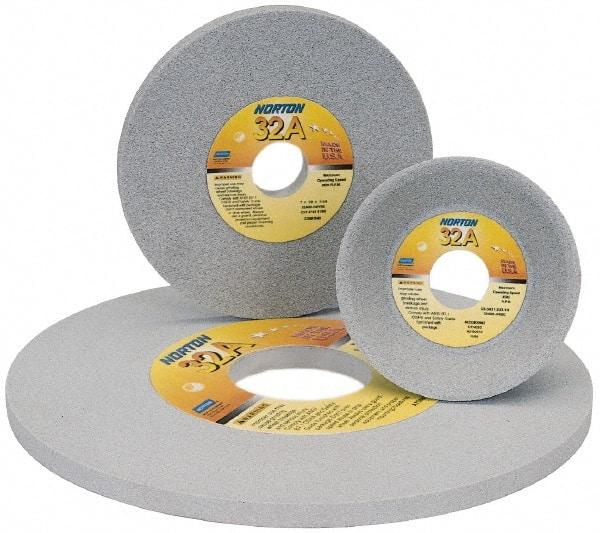 Norton - 20" Diam x 10" Hole x 6" Thick, I Hardness, 46 Grit Surface Grinding Wheel - Aluminum Oxide, Type 7, Coarse Grade, Vitrified Bond, Two-Side Recess - A1 Tooling