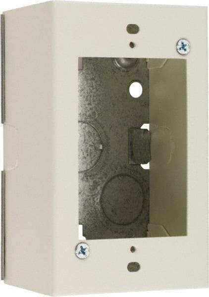 Wiremold - 1 Gang, (2) 1/2" Knockouts, Steel Rectangle Device Box - 4-5/8" Overall Height x 2-7/8" Overall Width x 1-3/4" Overall Depth - A1 Tooling