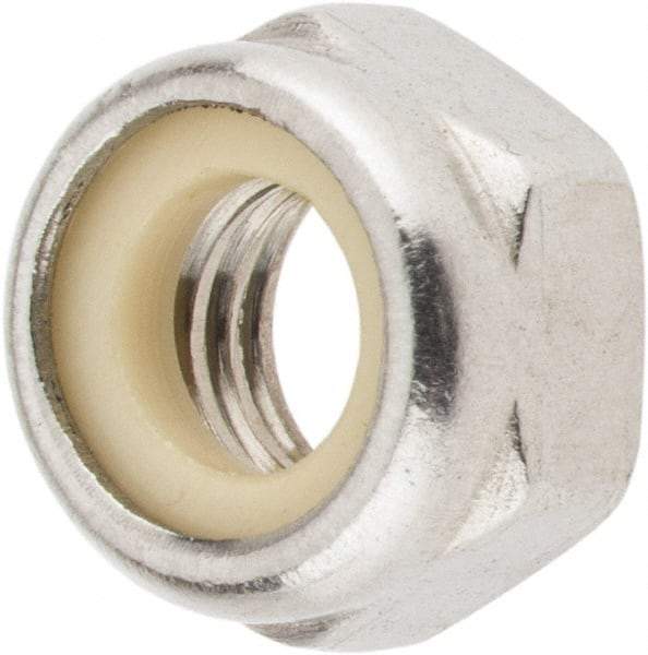 Value Collection - M5x0.80 Metric Coarse 18-8 & Austenitic Grade A2 Hex Lock Nut with Nylon Insert - 5mm High, Uncoated - A1 Tooling