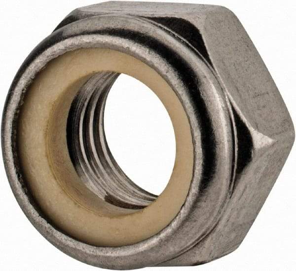 Value Collection - M12x1.75 Metric Coarse 18-8 & Austenitic Grade A2 Hex Lock Nut with Nylon Insert - 12mm High, Uncoated - A1 Tooling