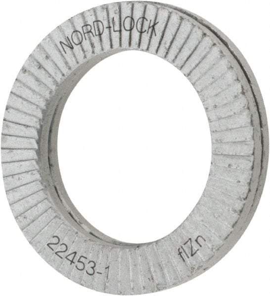 Nord-Lock - 5/8", Zinc Flake, Steel Wedge Lock Washer - Grade 2, 0.662 to 0.678" ID - A1 Tooling