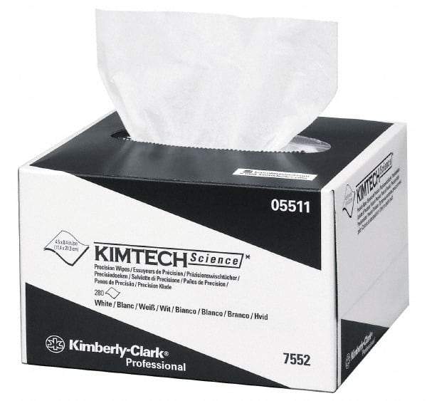 Kimtech - Dry Clean Room/Lab/Critical Task Wipes - Pop-Up, 8-3/8" x 4-3/8" Sheet Size, White - A1 Tooling