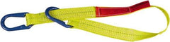 Lift-All - 4' Long x 4" Wide, 11,500 Lb Vertical Capacity, 2 Ply, Polyester Web Sling - 9,200 Lb Choker Capacity, Yellow - A1 Tooling