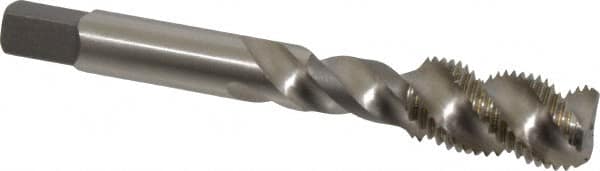 Kennametal - 1/2-20 UNF 3 Flute 3B Bottoming Spiral Flute Tap - Vanadium High Speed Steel, Bright Finish, 3.38" OAL, Right Hand Flute, Right Hand Thread, H3 - A1 Tooling