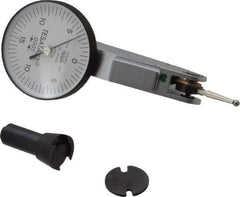 TESA Brown & Sharpe - 0.008 Inch Range, 0 Inch Dial Graduation, Horizontal Dial Test Indicator - 1-1/2 Inch White Dial, 0-4-0 Dial Reading, Accurate to 0.0001 Inch - A1 Tooling