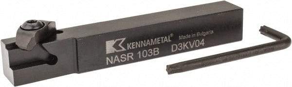 Kennametal - Internal/External Thread, Right Hand Cut, 5/8" Shank Width x 5/8" Shank Height Indexable Threading Toolholder - 4-1/2" OAL, N.3R Insert Compatibility, NAS Toolholder, Series Top Notch - A1 Tooling