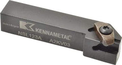 Kennametal - Internal/External Thread, Left Hand Cut, 3/4" Shank Width x 3/4" Shank Height Indexable Threading Toolholder - 4" OAL, N.3L Insert Compatibility, NS Toolholder, Series Top Notch - A1 Tooling