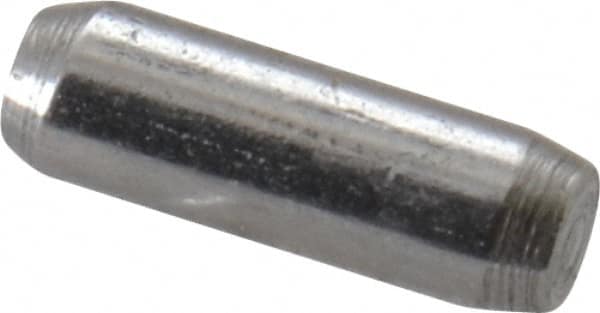 Made in USA - 1/16" Diam x 1/8" Pin Length 416 Stainless Steel Precision Dowel Pin - Passivated Finish, C 36-42 Hardness, 2 Beveled End - A1 Tooling