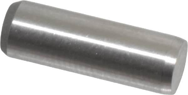 Made in USA - 3/16" Diam x 9/16" Pin Length 416 Stainless Steel Precision Dowel Pin - Passivated Finish, C 36-42 Hardness, 2 Beveled End - A1 Tooling