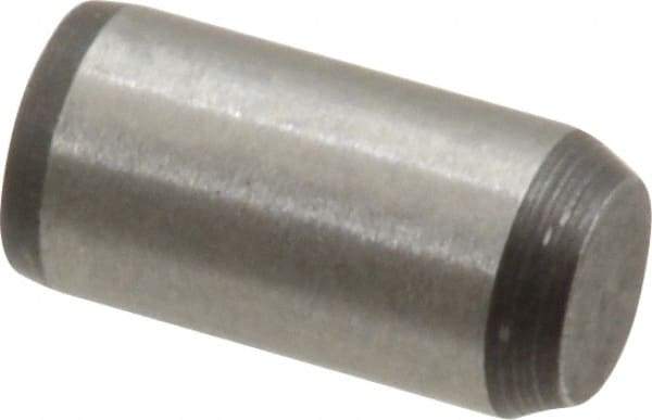 Made in USA - 1/4" Diam x 1/2" Pin Length 416 Stainless Steel Precision Dowel Pin - Passivated Finish, C 36-42 Hardness, 2 Beveled End - A1 Tooling