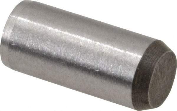 Made in USA - 1/4" Diam x 9/16" Pin Length 416 Stainless Steel Precision Dowel Pin - Passivated Finish, C 36-42 Hardness, 2 Beveled End - A1 Tooling