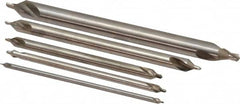 Keo - 5 Piece, #1 to 5, Plain Edge, High Speed Steel Combo Drill & Countersink Set - 60° Incl Angle - A1 Tooling