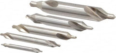 Keo - 5 Piece, #1 to 5, Plain Edge, Cobalt Combo Drill & Countersink Set - 60° Incl Angle - A1 Tooling