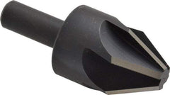 Keo - 1-1/4" Head Diam, 1/2" Shank Diam, 6 Flute 60° High Speed Steel Countersink - Bright Finish, 3" OAL, Single End, Straight Shank, Right Hand Cut - A1 Tooling