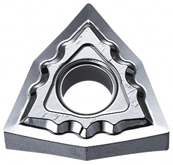 Kyocera - WNMG432 AH Grade KW10 Carbide Turning Insert - Uncoated, 80° Trigon, 1/2" Inscr Circle, 3/16" Thick, 1/32" Corner Radius - A1 Tooling